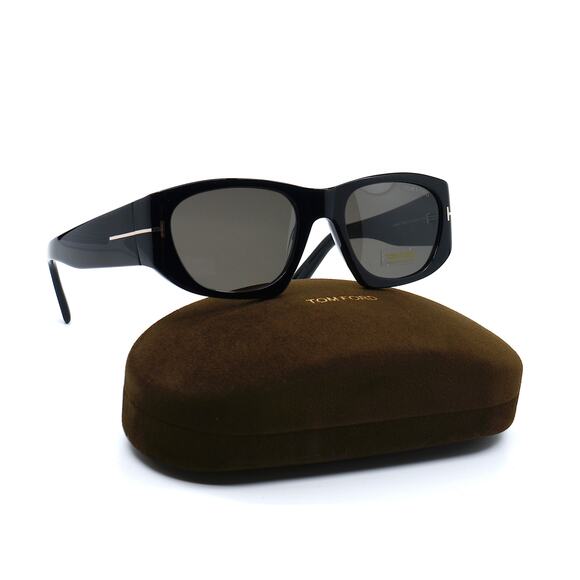 TOM FORD CYRILLE-02 TF987 01A BLACK GREY AUTHENTIC SUNGLASSES main image 11
